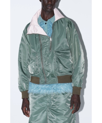 Nylon twill reversible blouson