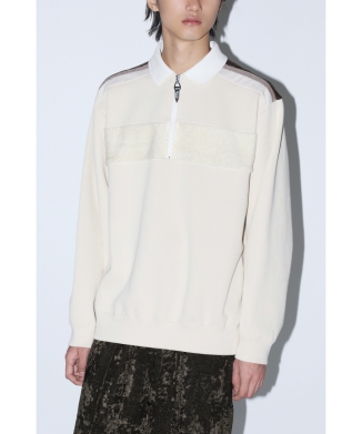 Double jersey half-zip pullover