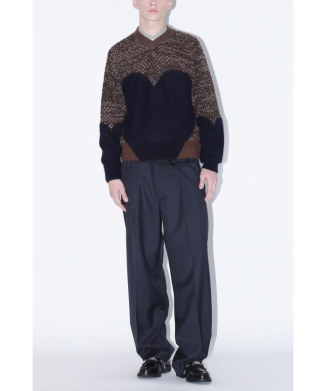Heart knit pullover