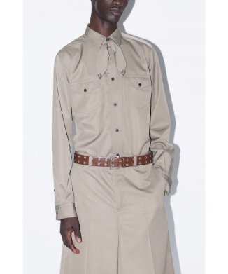 Twill ribbon shirt