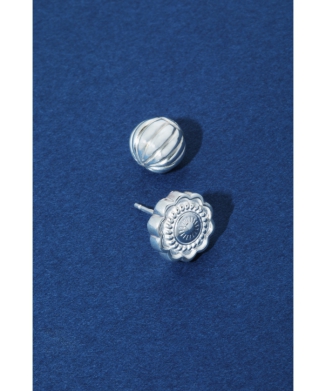 Double Concho pierced earring SILVER
