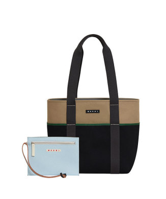 Colorblock Canvas Tote Large