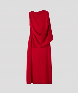 AC MILAN DRAPED SLEEVELESS DRESS