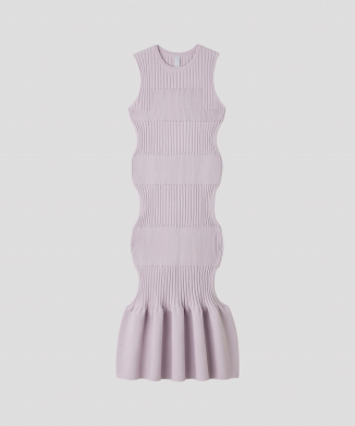 FLUTED SLEEVELESS MERMAID DRESS