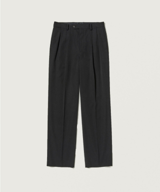 LIGHT WOOL MAX GABARDINE TWO-TUCK SLACKS