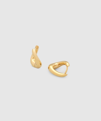 Twist Hoop Small Gold
