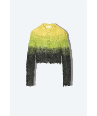 Shaggy knit cardigan