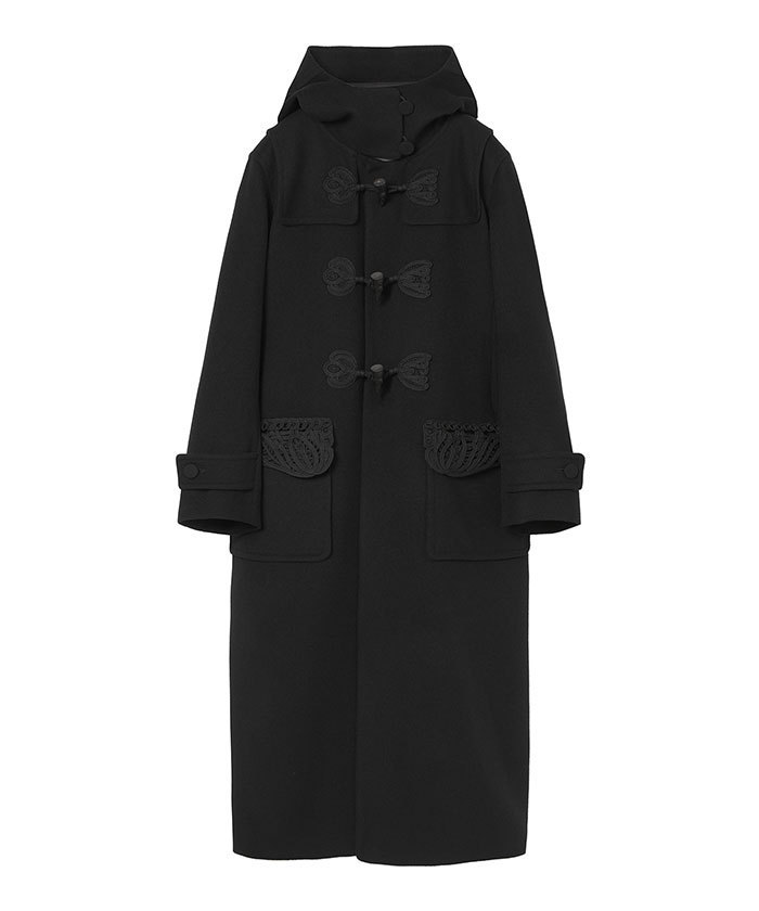 アメリ2WAY COLLAR DUFFLE COAT マキシ丈　ウールコート　黒 Cording Embroidery Duffle Coat(F268Y007)｜阪急百貨店公式通販サイト