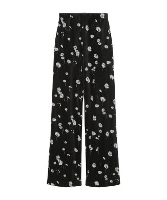 Velour Jersey Floral Trousers