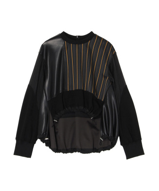LEATHER PATCHWORK TOP