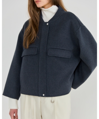 ［10月中旬～下旬お届け予定］Wool Cashmere Blouson Coat