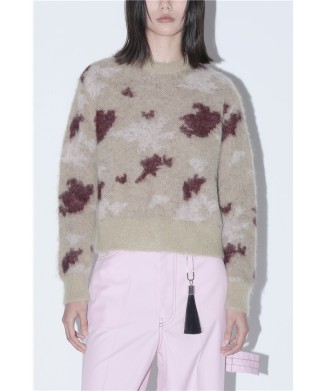 Mohair blend knit pullover