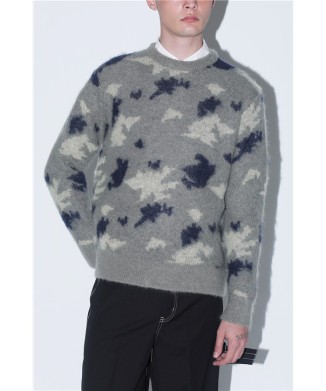 Mohair blend knit pullover