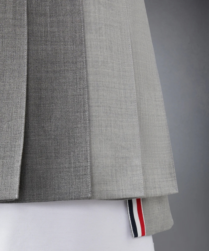 THOM BROWNE】ファンミックス ウール フレスコ織り プリーツ ミニ