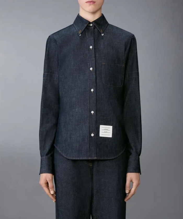 THOM BROWNE】デニム アームバンド付きシャツ(F269Y061)｜阪急百貨店