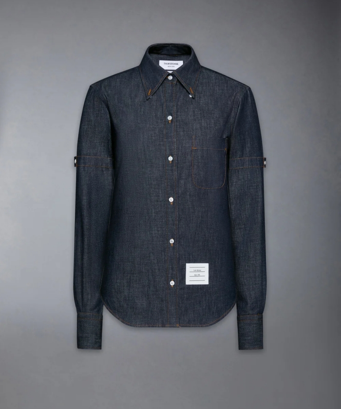 THOM BROWNE】デニム アームバンド付きシャツ(F269Y061)｜阪急百貨店