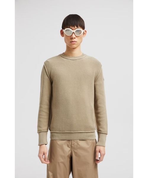 MONCLER MONCLER セーター ライトベージュ L MONCLER MONCLER セーター ライトベージュ L