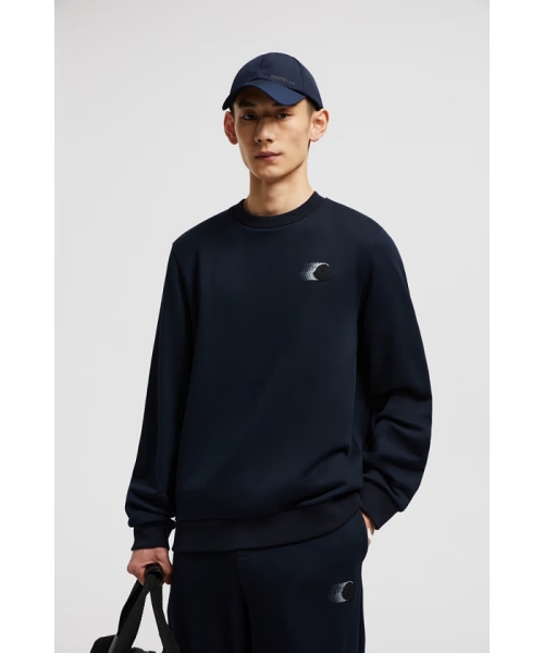 MONCLER MONCLER スウェットシャツ ネイビーブルー L MONCLER MONCLER スウェットシャツ ネイビーブルー L