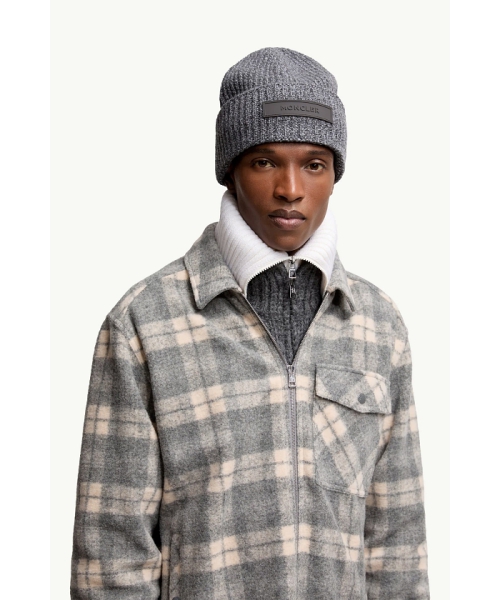 MONCLER MONCLER ニットキャップ ダークグレー UNI MONCLER MONCLER ニットキャップ ダークグレー UNI