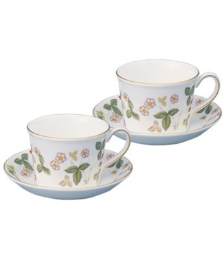 ワイルドストロベリーティーカップ ＆ ソーサー (デルフィ―) ペア