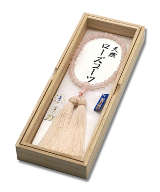 女性用念珠 ローズコーツ(天然石)