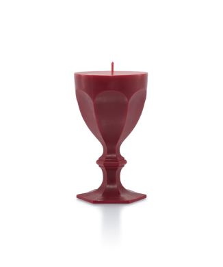 アルクール グラス型キャンドル レッド