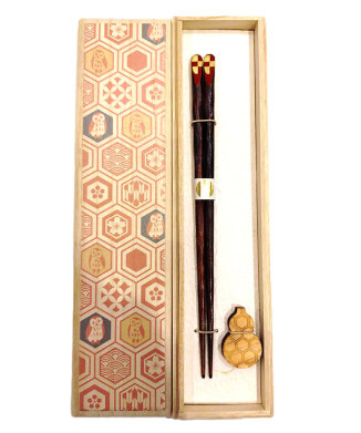 福来富来(けずり天削金格子/箸置き亀甲瓢箪)