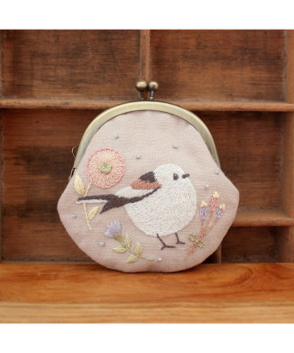 【polite・cohana】Chicci やわらぎの花々とまんまるシマエナガさんのがま口キットセット