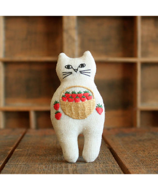 【polite・cohana・ototoito】nekogao いちごのバスケットブローチキットセット