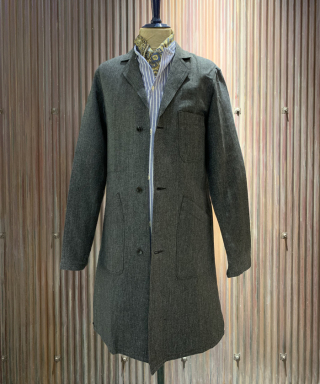 50's BLACK CHAMBRAY COAT