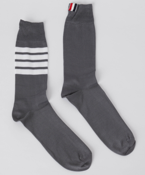 4bar ストライプミッドカーフソックス Mas023b M メンズファッション 阪急百貨店公式通販 阪急 Men S Online Store