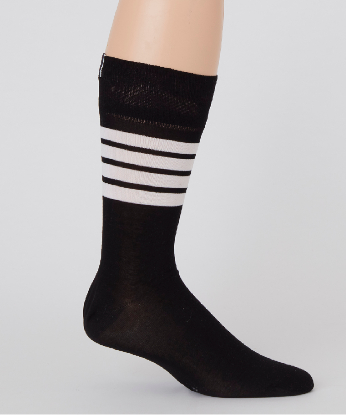 4BAR ストライプミッドカーフソックス MAS023B-01690(M2130437