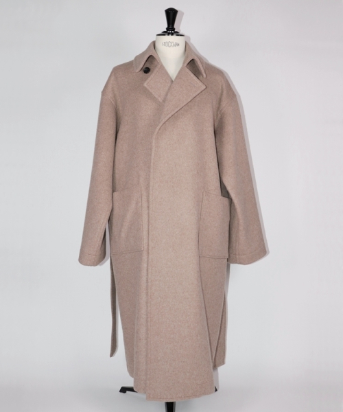 アタ DOUBLE MELTON FLUFFY MAXI COAT