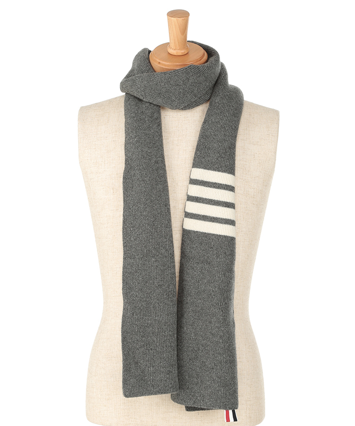 カシミヤ 4BAR ストール MKS026A-00011(M21N0040)|HANKYU MEN'S カシミヤ 4BAR ストール MKS026A-00011(M21N0040)|HANKYU MEN'S