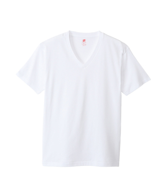 Hanes PREMIUM Japan Fit VネックTシャツ　HM1-V002
