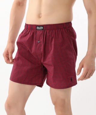 RED MINI GING PLAID WOVEN BOXER　RM4-W108