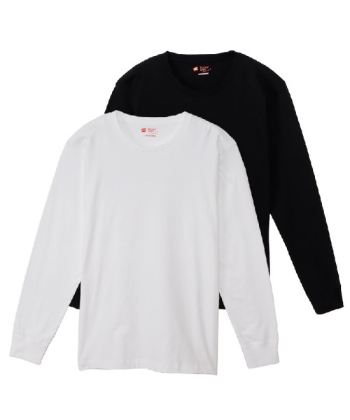 ヘインズ 2P Japan Fit クルーネックロングスリーブTシャツ H5440 ヘインズ 2P Japan Fit クルーネックロングスリーブTシャツ H5440