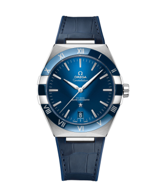 【OMEGA】コンステレーション コーアクシャルマスタークロノメーター ブルー×SS レザー 41mm