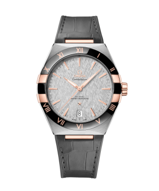 【OMEGA】コンステレーション コーアクシャルマスタークロノメーター グレー×SS×セドナ レザー 41mm