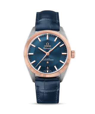 【OMEGA】コンステレーション グローブマスター ブルー×SS×セドナゴールド レザーストラップ