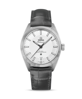 【OMEGA】コンステレーション グローブマスター シルバー×SS レザーストラップ