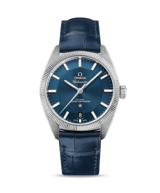 【OMEGA】コンステレーション グローブマスター ブルー×SS レザーストラップ
