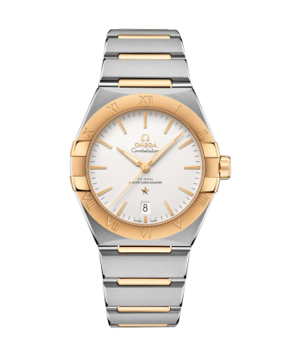 【OMEGA】コンステレーション コーアクシャル マスター クロノメーター シルバー×SS×YGブレス 39