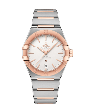【OMEGA】コンステレーション コーアクシャル マスタークロノメーター シルバー×SS×セドナゴールドブレス39