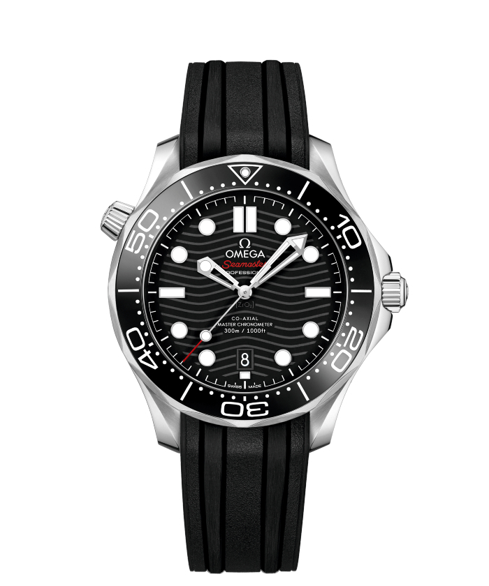 OMEGA シーマスター ダイバー 300M用 ブラックラバーストラップ OMEGA】シーマスター ダイバー300M ブラック×ブラック ラバー
