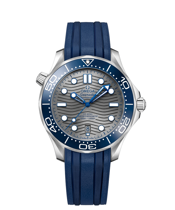 OMEGA】シーマスター ダイバー300M グレー×ブルー ラバー OMEGA】シーマスター ダイバー300M グレー×ブルー ラバー
