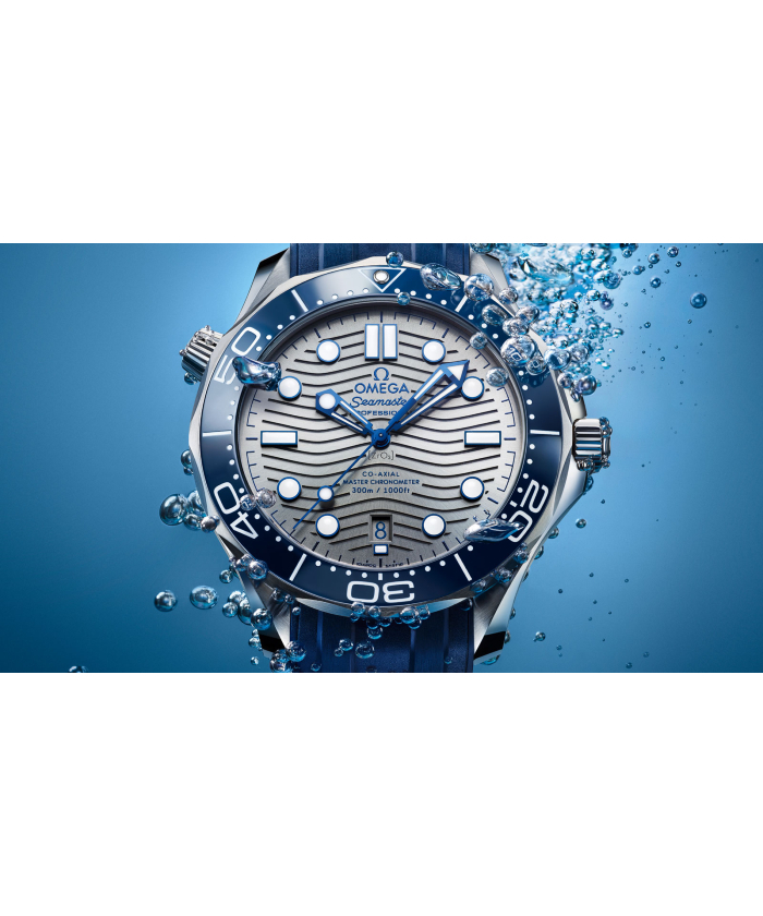 OMEGA】シーマスター ダイバー300M グレー×ブルー ラバー OMEGA】シーマスター ダイバー300M グレー×ブルー ラバー