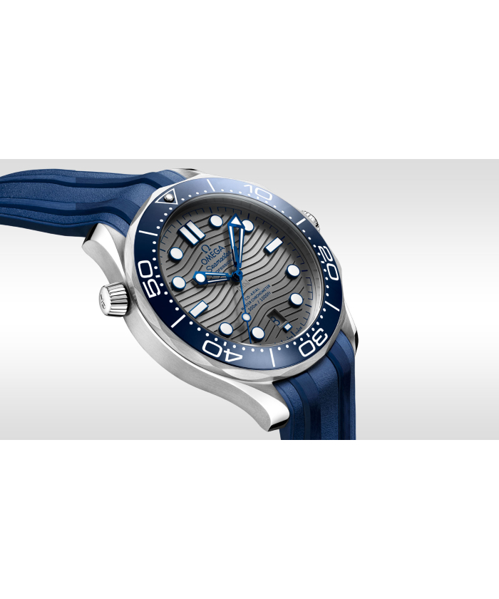 OMEGA】シーマスター ダイバー300M グレー×ブルー ラバー OMEGA】シーマスター ダイバー300M グレー×ブルー ラバー