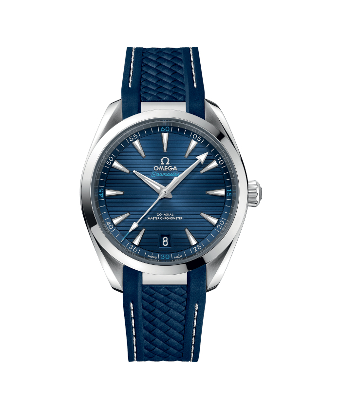 クールな価格でホットなピック アクアテラ OMEGA】シーマスター 150M ブルー ラバーストラップ 時計