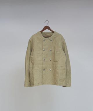 FRENCH WORK DOUBLE BREASTED JACKET HEMP CANVAS　80460080001